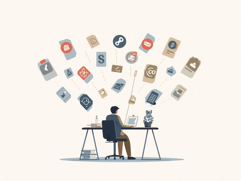 self employed - illustration for: The real problems faced by self-employed people in 2026: too many options, not enough focus, and how AI is changing the game