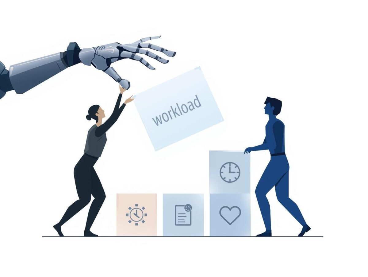 surround yourself - illustration for: AI: A Threat to Jobs… or a Lever to Live and Work Better?