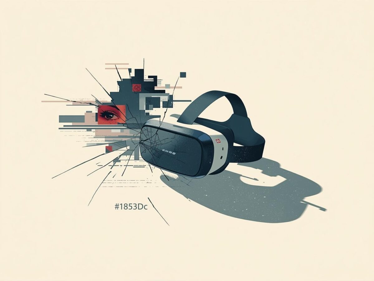 virtual - illustration for: The virtual reality scam